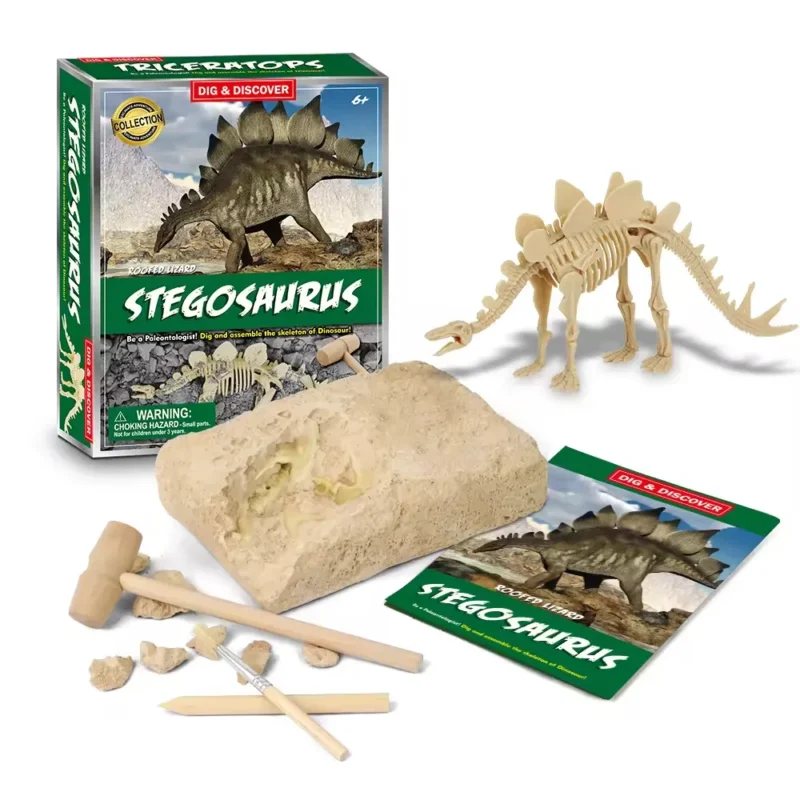 Dinosaur Toys Dino Toy Dinosaurs Fossil STEGOSAURUS Bones Excavation Prehistoric animal Dig up Dino Best selling toy 2024 DIY Learning Educational STEM Science Kit Toy for Kids Gift