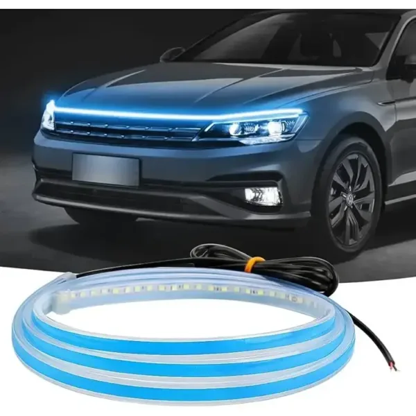 Car Hood White Light Universal Car LED Strip Daytime Running Light Waterproof Flexible Tube