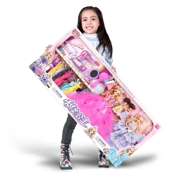 Doll Set Dolls Set Two Dolls (Model H) closet Doll Toys for Girls 80cm Dolls Clothes Set Fashion Creative Design Clothes Toys for Girls Birthday Gift Baby Toys Educational Princes Gift house big size princess dress up doll set for kids