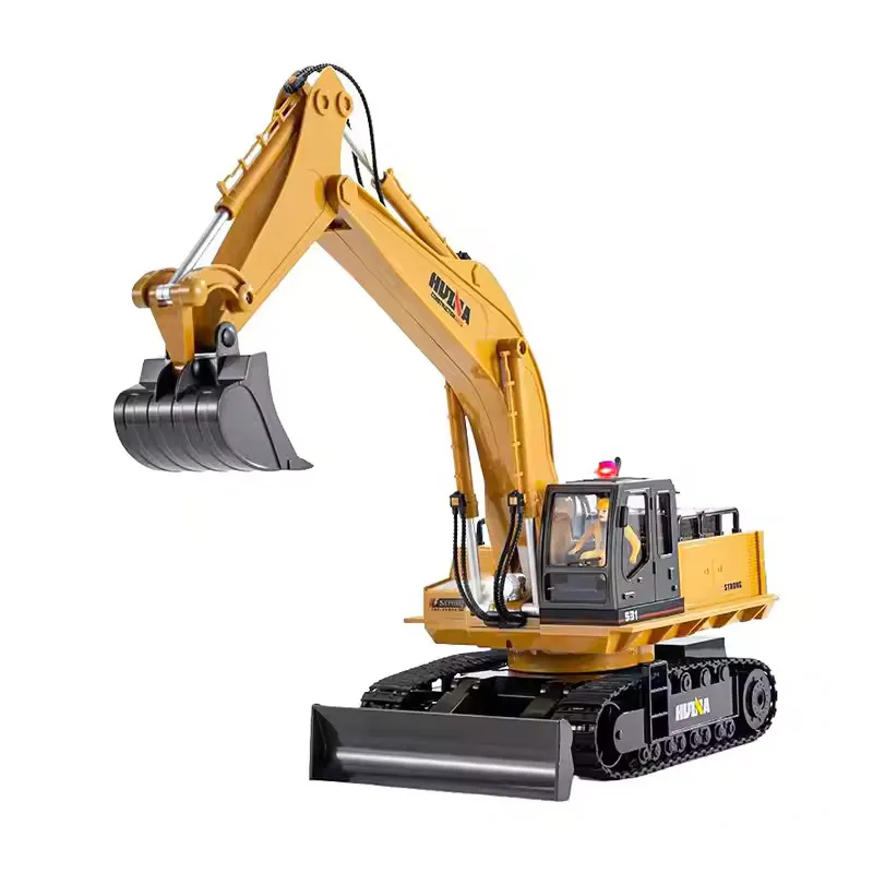 RC Excavator HUINA 1531 RC Backhoe 1:16 Electronic Heavy Machinery Hobby Remote Control Toy Rc Car